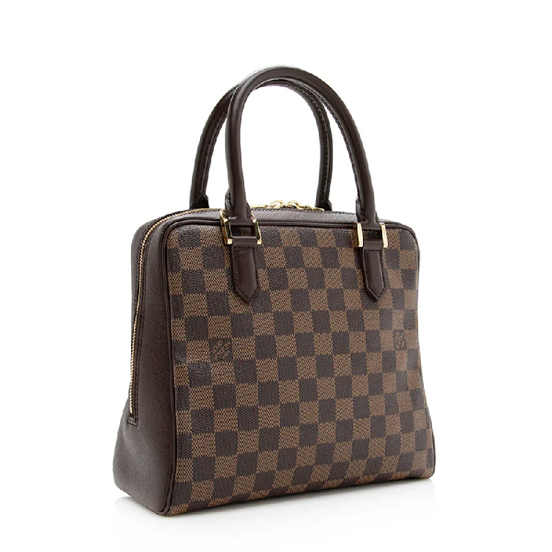 Louis Vuitton handbags with a metal - framed clasp for durabilityLouis Vuitton Damier Ebene Brera Satchel (20541)