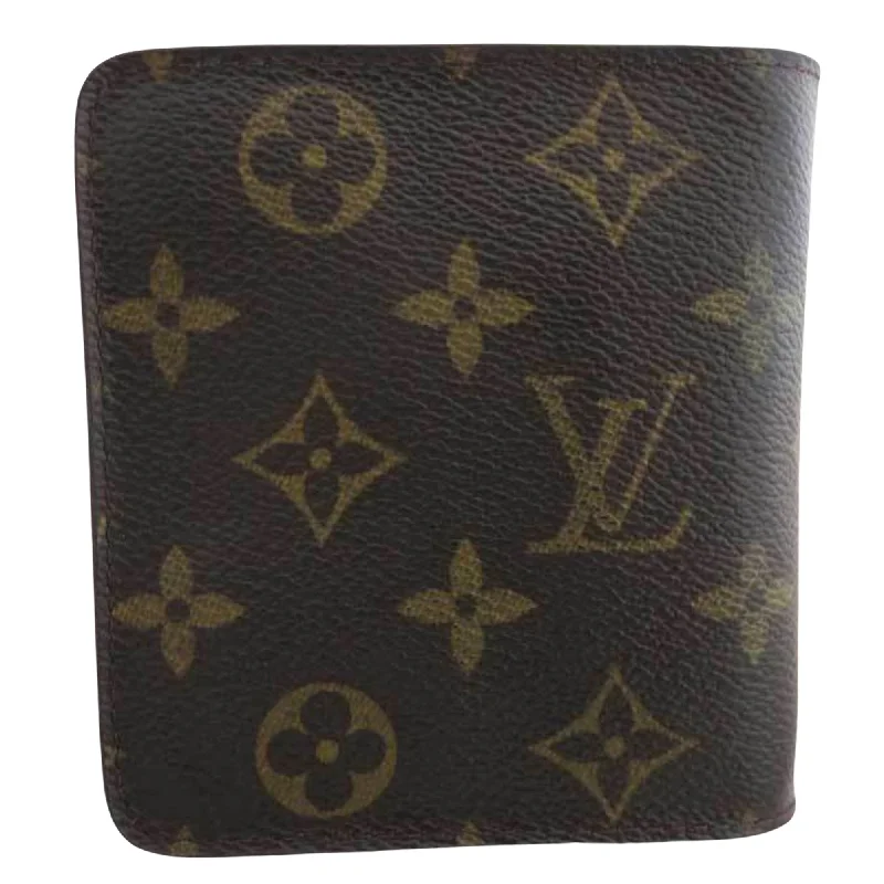 Ladies Louis Vuitton shoulder bags with a tassel decoration for charmLouis Vuitton Brown Canvas Porte-monnaie wallet accessories