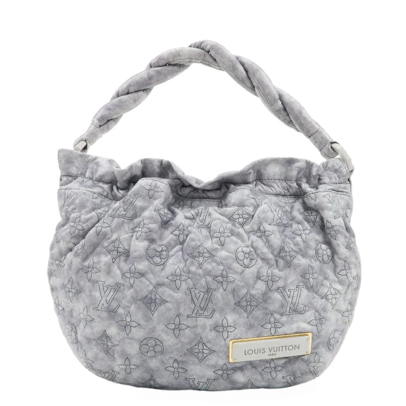 Ladies Louis Vuitton shoulder bags with a single - handle silhouetteLouis Vuitton Monogram Olympe Nimbus PM Shoulder Bag M95475 Gray