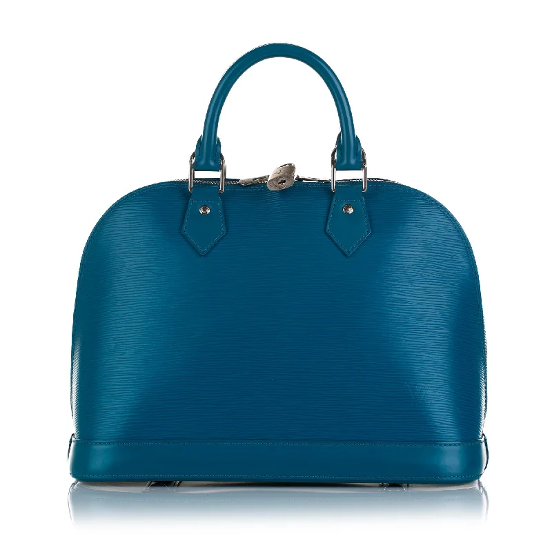 Louis Vuitton backpacks with a sleek, minimalist design for styleLouis Vuitton Alma PM Blue Epi