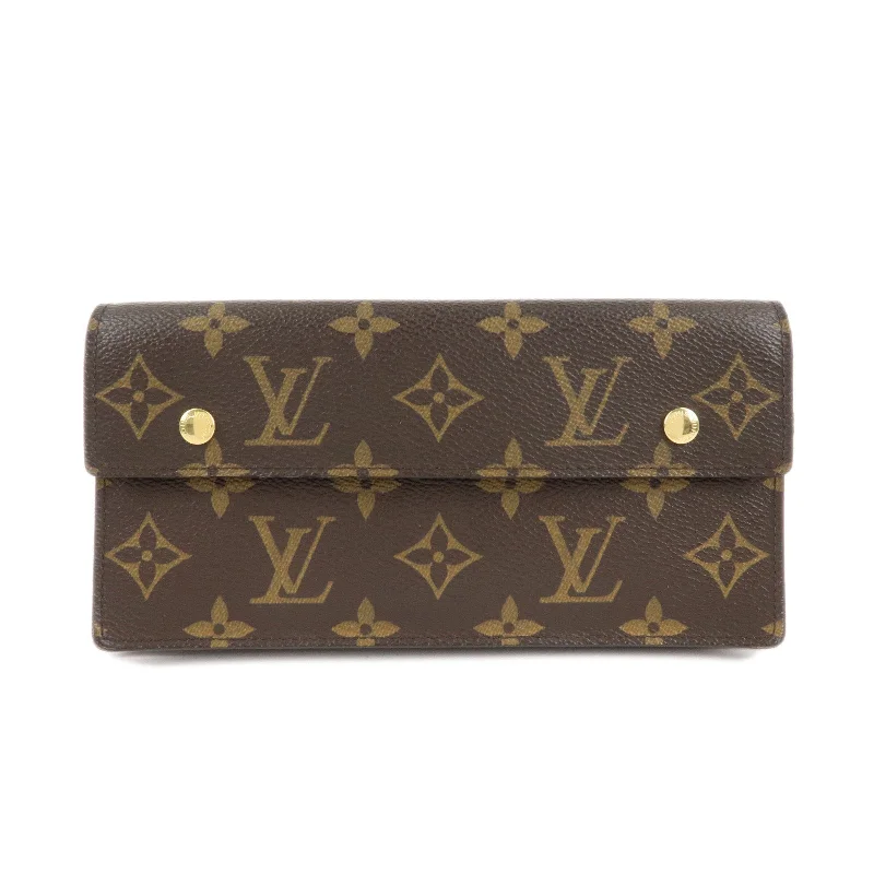 Louis Vuitton bags with a chain - link trim and a leather body for a modern edgeLouis Vuitton Monogram Portefeuille Accordeon Wallet M58008