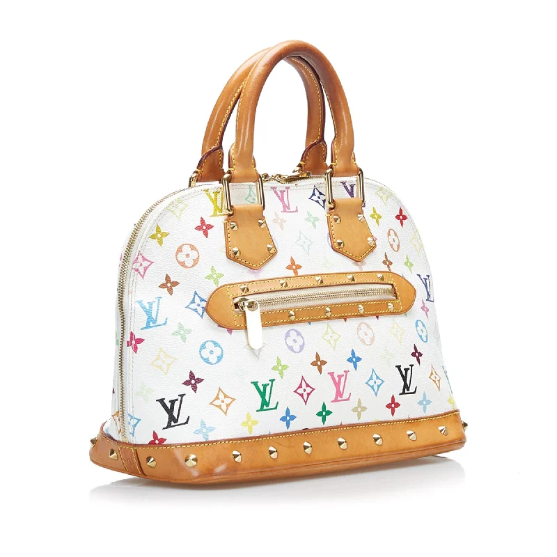 Louis Vuitton crossbody bags in a bold red color for a statementLouis Vuitton Alma PM White Multicolor Monogram Canvas