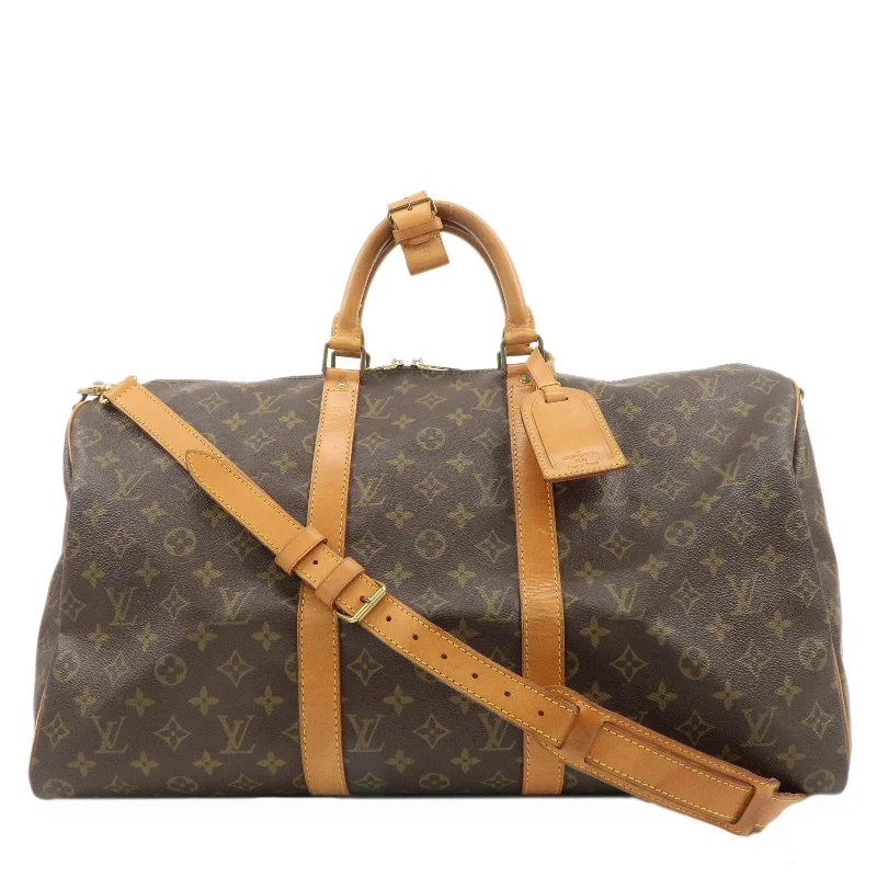 Louis Vuitton Alma bags with a leather - wrapped handle for a luxurious feelLouis Vuitton Monogram Keep All 50 Boston Bag M41416