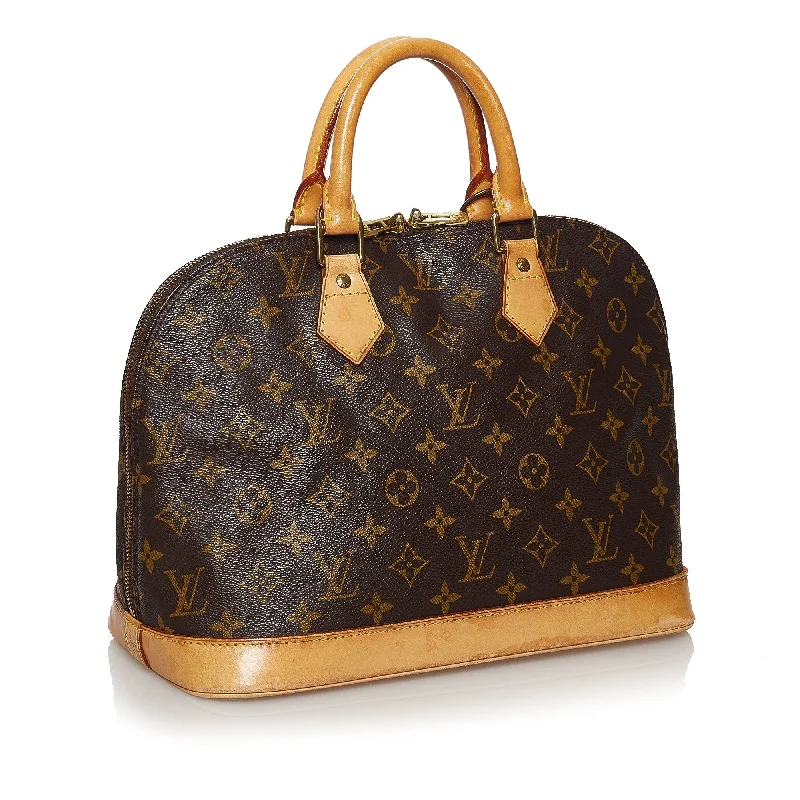 Louis Vuitton Alma bags with a monogram - embossed leather surfaceLouis Vuitton Alma PM Monogram Canvas