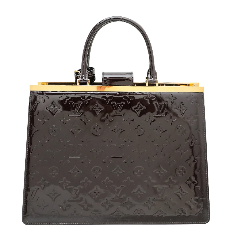 Louis Vuitton bags with a front - zip pocket for small items like keysLouis Vuitton Amarante Monogram Vernis Deesse GM Bag