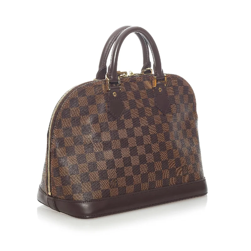 Louis Vuitton backpacks with a padded laptop compartment for travelLouis Vuitton Damier Ebene Alma PM 34801)