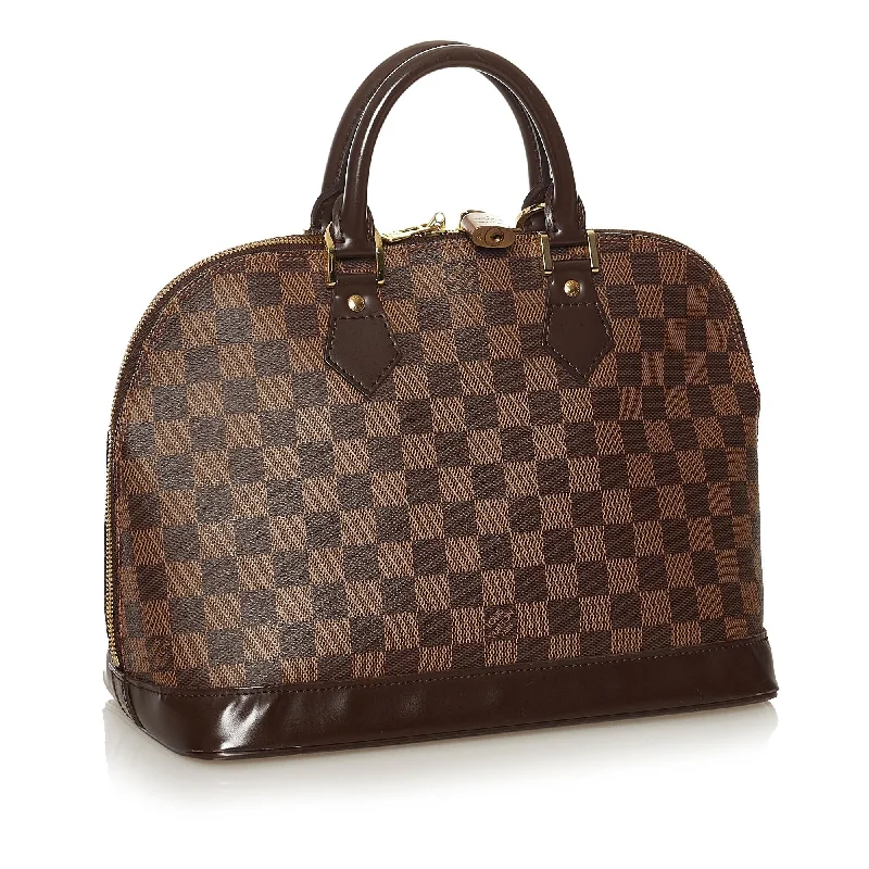 Louis Vuitton Alma bags with a leather - wrapped handle for a luxurious feelLouis Vuitton Damier Ebene Alma PM (34434)