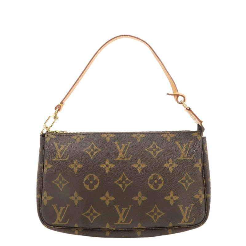 Louis Vuitton bags with a snap - button closure and a decorative charm for styleLouis Vuitton Monogram Pochette Accessoires Pouch M51980