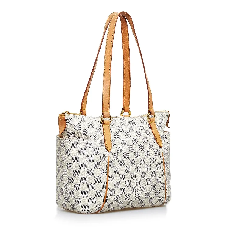 Louis Vuitton bags with a detachable mobile phone holder for convenienceLouis Vuitton Damier Azur Totally PM (AAQe5D)