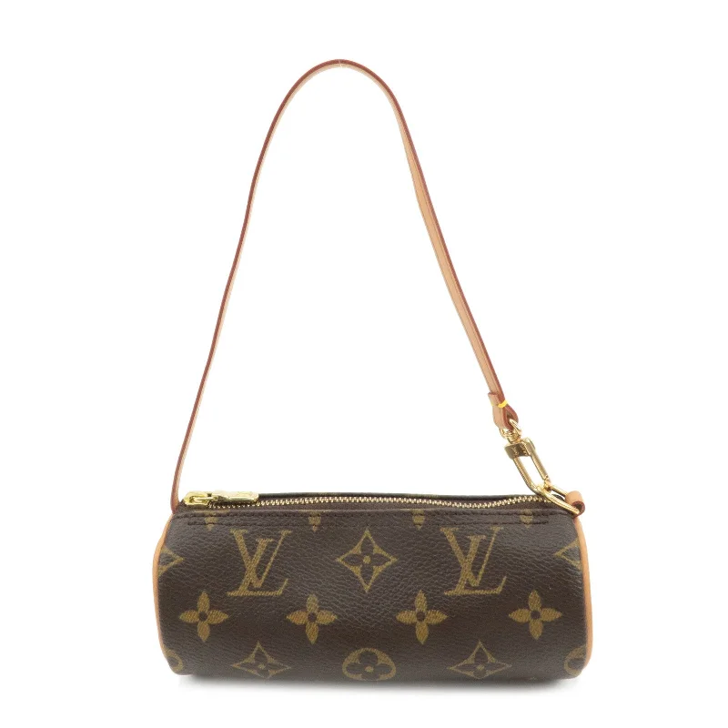 Louis Vuitton handbags with a metal - framed clasp for durabilityLouis Vuitton Monogram Mini Pouch for Papillon Bag Brown