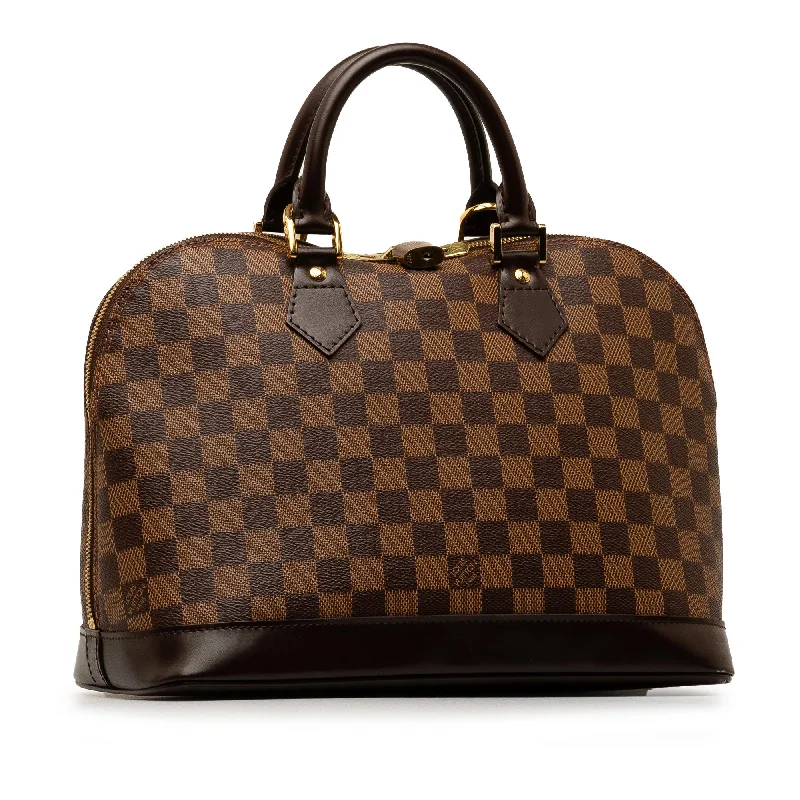 Ladies Louis Vuitton handbags with a detachable coin purse insideLouis Vuitton Damier Ebene Alma PM (9HatKK)