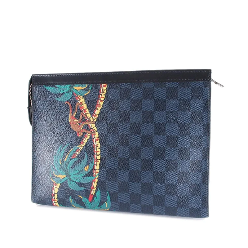 Louis Vuitton Twist bags with a snakeskin - effect panel for a bold lookLouis Vuitton Damier Cobalt Jungle Pochette Voyage MM (GIqKlV)