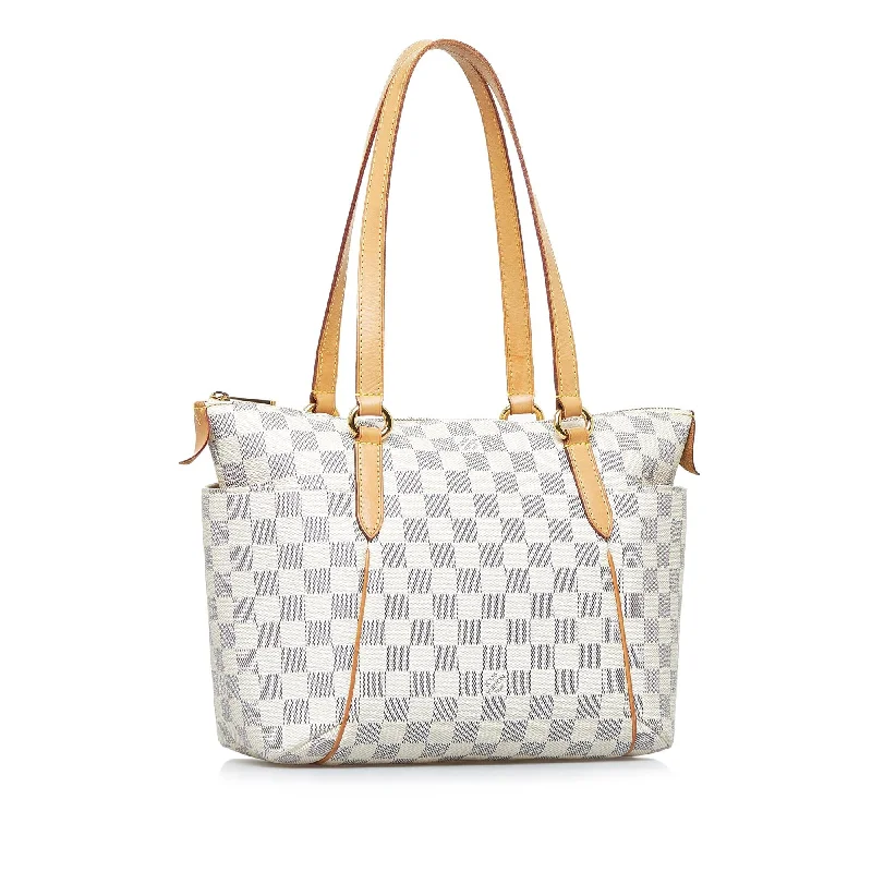 Ladies Louis Vuitton handbags with a detachable coin purse insideLouis Vuitton Damier Azur Totally MM (JRKKlh)