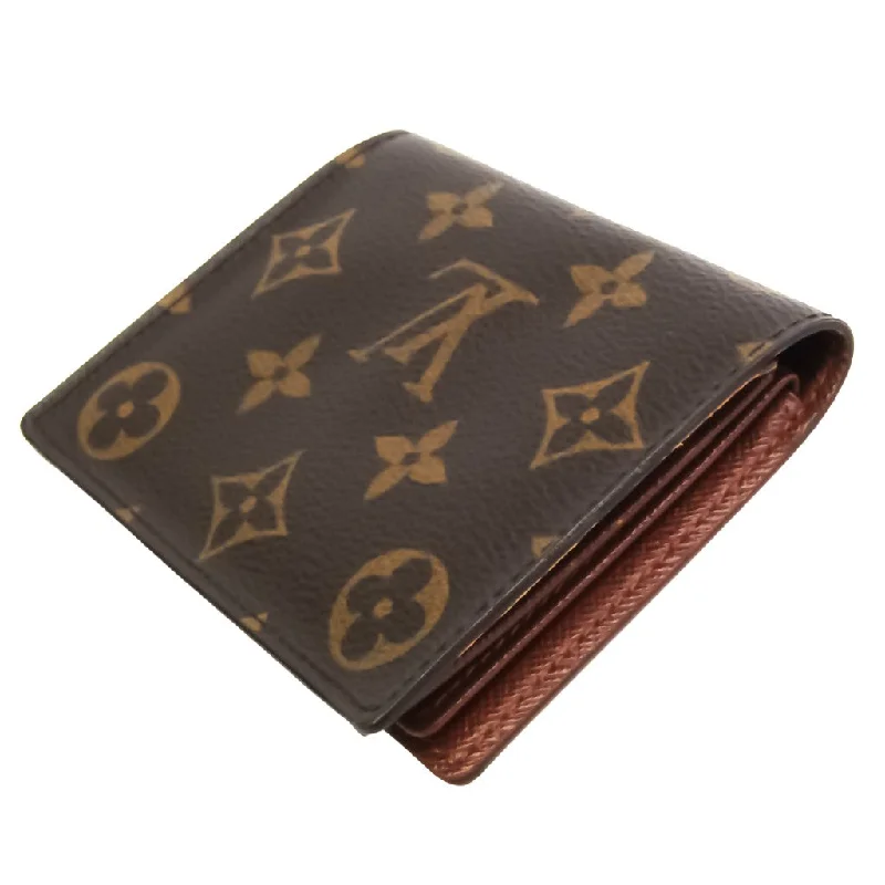 Louis Vuitton handbags with a patent - leather finish for a shiny lookLouis Vuitton Brown Canvas Enveloppe Carte de visite wallet accessories