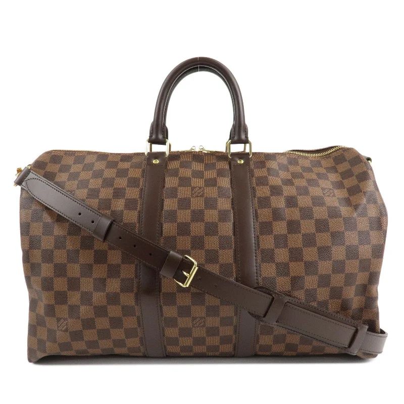 Louis Vuitton Petite Malle bags with a hard - shell structure for uniquenessLouis Vuitton Damier Keep All Bandouliere 45 Boston Bag N41428