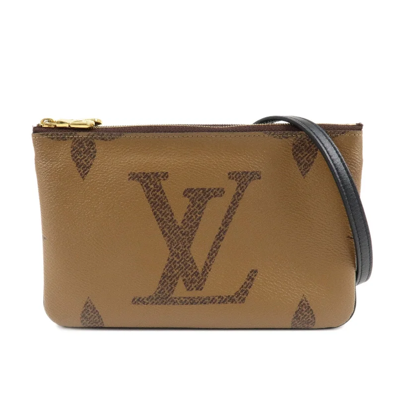 Louis Vuitton crossbody bags with adjustable shoulder straps for comfortLouis Vuitton Monogram Reverse Pochette Double Zip Bag M69203