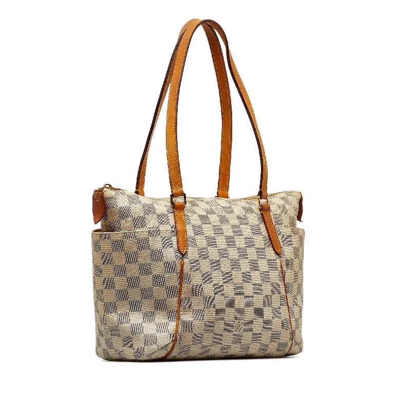 Louis Vuitton crossbody bags in a bold red color for a statementLouis Vuitton Damier Azur Totally MM (Uc1FKN)