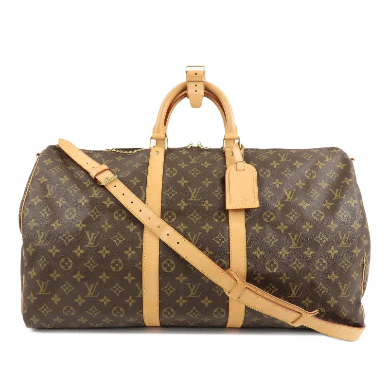 Louis Vuitton backpacks with a padded laptop compartment for travelLouis Vuitton Monogram Keep All Bandouliere 55 Bag M41414