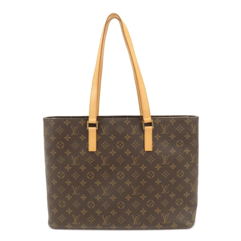 Louis Vuitton bags with a magnetic snap closure for easy accessLouis Vuitton Monogram Luco Tote Bag Hand Bag Brown M51155