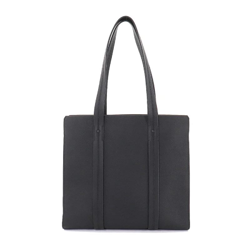 Louis Vuitton bags with a front - flap pocket for quick - access itemsLouis Vuitton Black Leather  tote bag