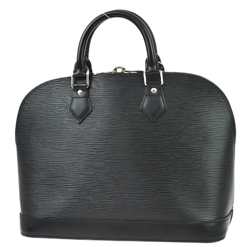 Louis Vuitton handbags with a patent - leather finish for a shiny lookLouis Vuitton Black Epi Alma Handbag M52802