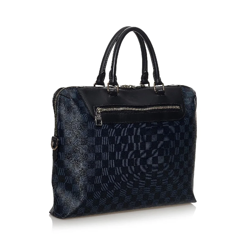 Louis Vuitton crossbody bags with a keychain holder for practicalityLouis Vuitton Damier Cobalt Porte Document Business (30721)