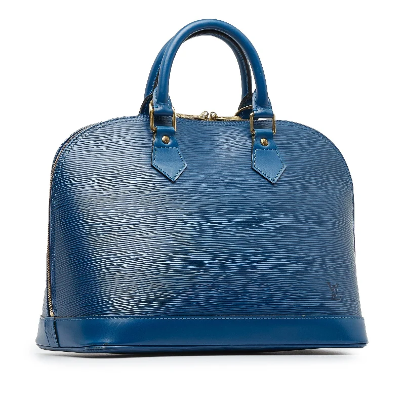 Ladies Louis Vuitton shoulder bags with a tassel decoration for charmLouis Vuitton Alma PM Blue Epi