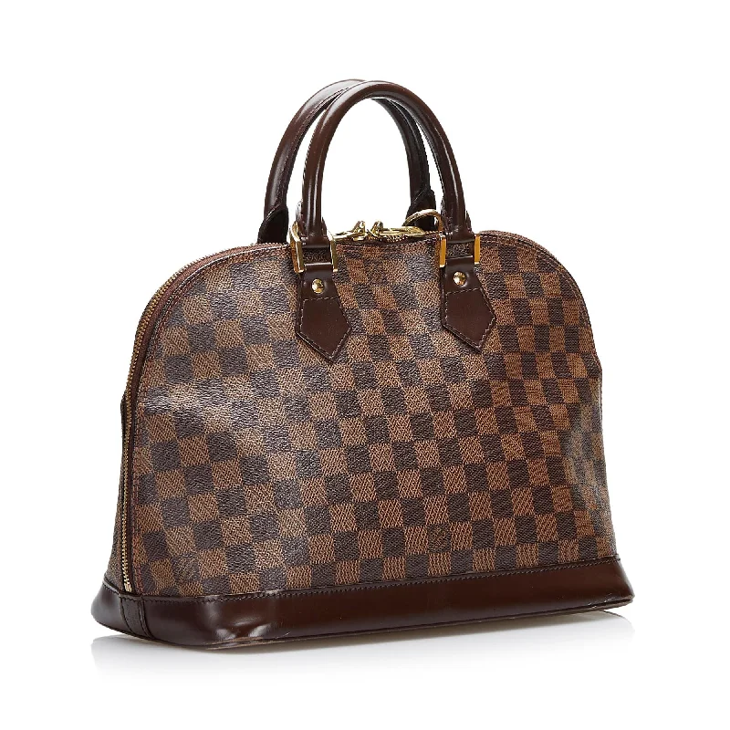 Louis Vuitton handbags with a metal - framed clasp for durabilityLouis Vuitton Damier Ebene Alma PM (RwKlLD)