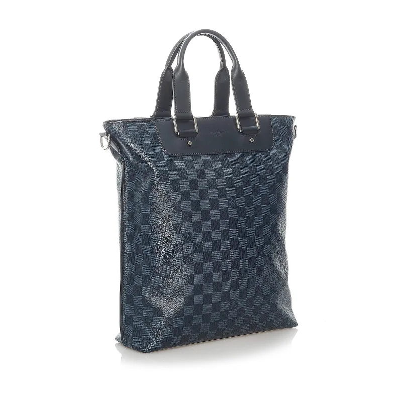 Ladies Louis Vuitton handbags with a detachable coin purse insideLouis Vuitton Damier Cobalt Cabas Sac Jour Satchel (37700)