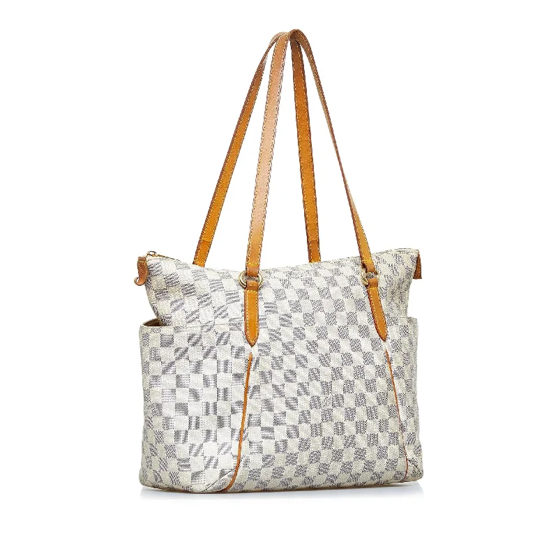 Louis Vuitton bags with a zip - around closure for enhanced securityLouis Vuitton Damier Azur Totally MM (tpycpW)