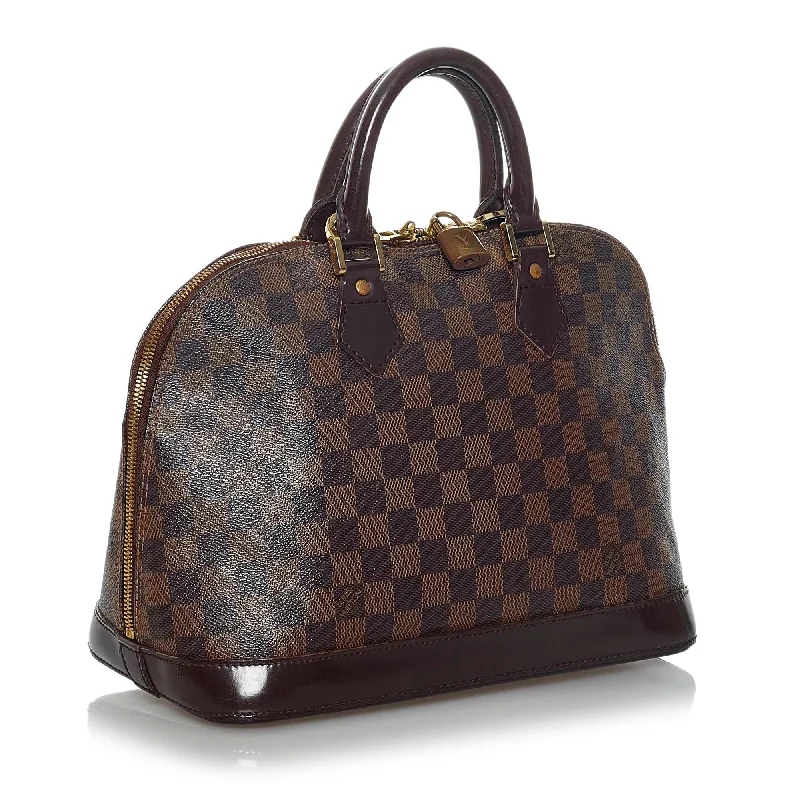 Louis Vuitton backpacks with a sleek, minimalist design for styleLouis Vuitton Damier Ebene Alma PM 36273)