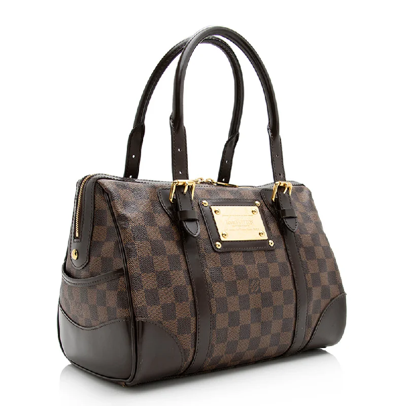 Ladies Louis Vuitton shoulder bags with a wide - width strap for comfortLouis Vuitton Damier Ebene Berkeley Satchel (21201)