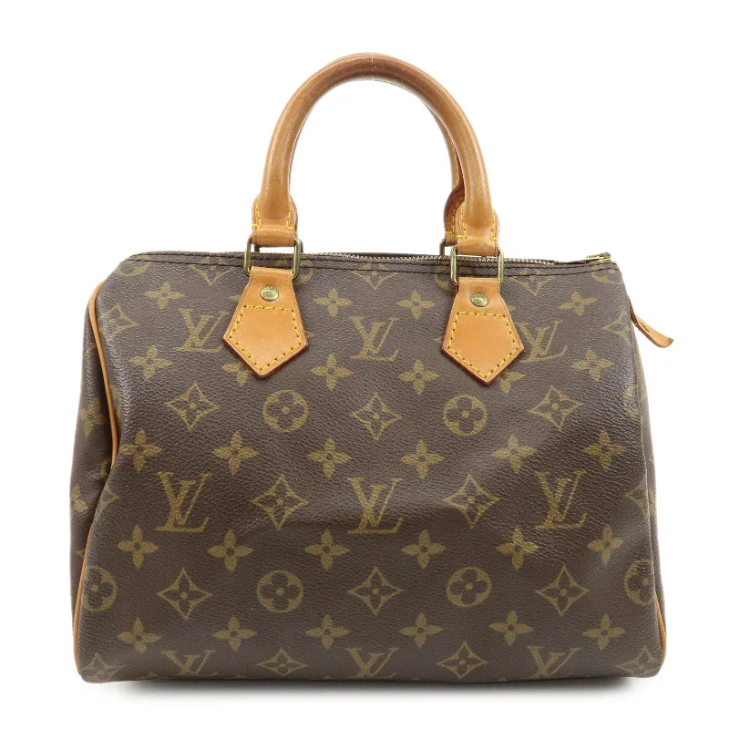 Ladies Louis Vuitton shoulder bags with a wide - width strap for comfortLouis Vuitton Monogram Speedy 25 Hand Bag Boston Bag M41528