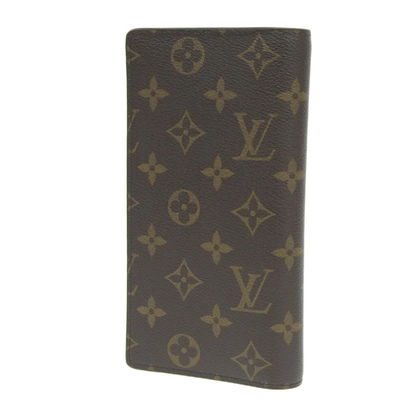 Louis Vuitton crossbody bags with a keychain holder for practicalityLouis Vuitton Brown Canvas Portefeuille Brazza wallet accessories