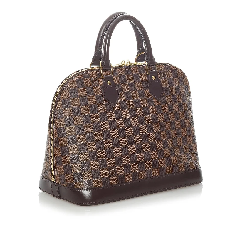 Ladies Louis Vuitton shoulder bags with a magnetic - closure flap for easeLouis Vuitton Damier Ebene Alma PM (33584)