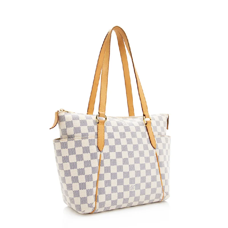 Ladies Louis Vuitton shoulder bags with a tassel decoration for charmLouis Vuitton Damier Azur Totally PM Tote (19632)