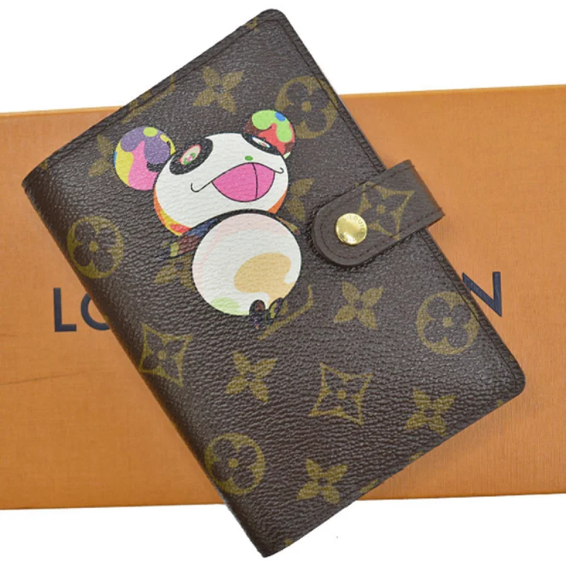 Louis Vuitton bags with a zippered interior pocket for better organizationLouis Vuitton Brown Canvas Agenda wallet accessories