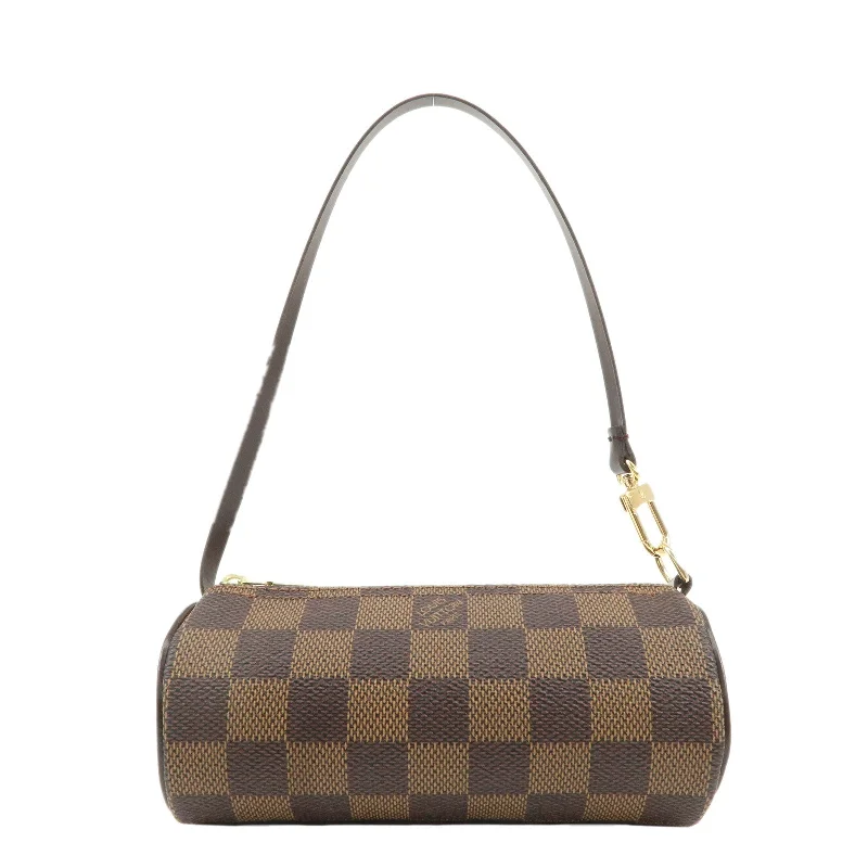 Ladies Louis Vuitton shoulder bags with a single - handle silhouetteLouis Vuitton Damier Ebene Pouch for Papillon Bag Brown