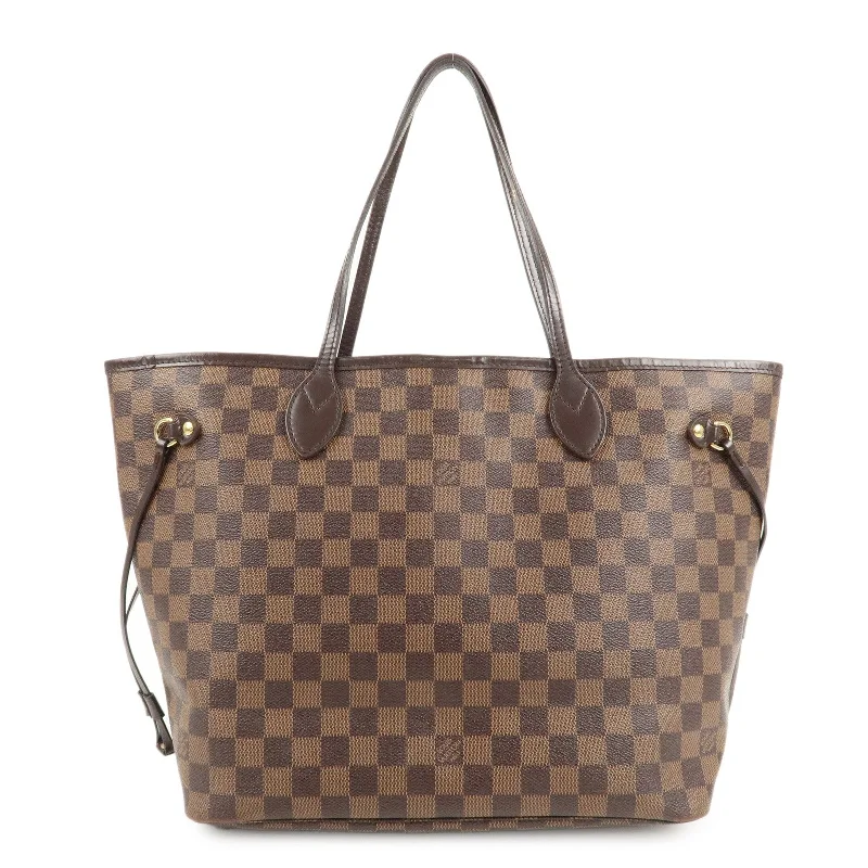 Ladies Louis Vuitton Petite Malle bags in a pastel color for a soft lookLouis Vuitton Damier Ebene Neverfull MM Tote Bag N41358