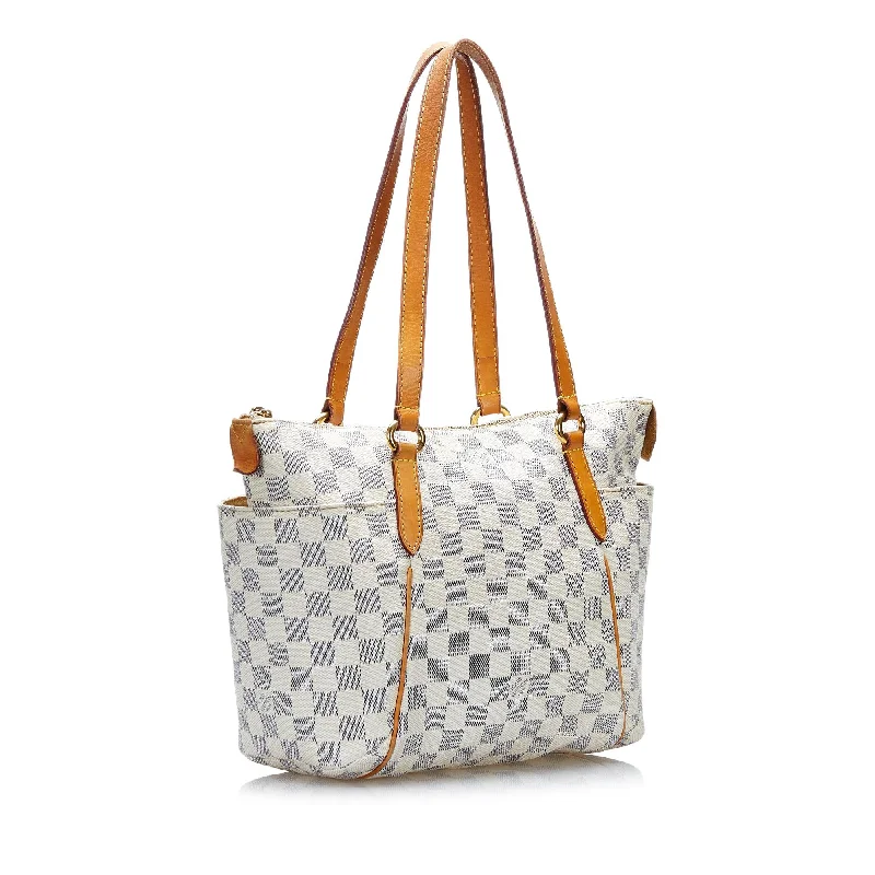 Louis Vuitton Petite Malle bags with a hard - shell structure for uniquenessLouis Vuitton Damier Azur Totally PM (37017)