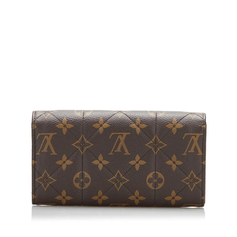 Louis Vuitton crossbody bags with adjustable shoulder straps for comfortLouis Vuitton Brown Canvas Pallas wallet accessories