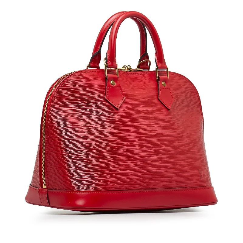 Louis Vuitton bags with a chain - link trim and a leather body for a modern edgeLouis Vuitton Alma PM Red Epi