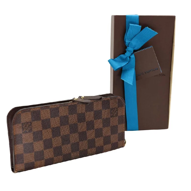 Louis Vuitton handbags with a back - zip pocket for storing valuablesLouis Vuitton Ansorito GM Damier Long Wallet LV-W0128P-0006