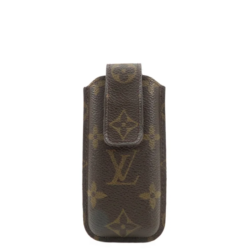 Louis Vuitton tote bags with a printed LV logo on the front for brand visibilityLouis Vuitton Monogram Etuit Telephone Cell Phone Case M63050