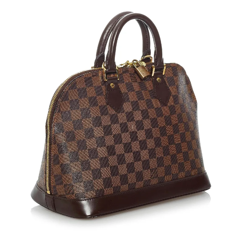 Louis Vuitton bags with a zippered interior pocket for better organizationLouis Vuitton Damier Ebene Alma PM (29425)