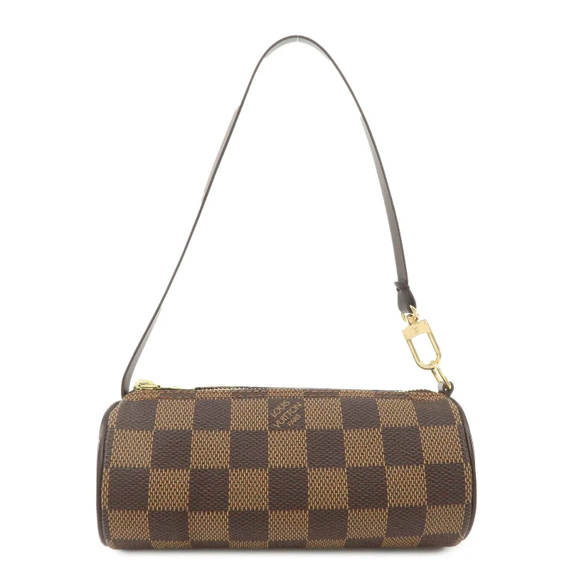 Louis Vuitton handbags with a metal - framed clasp for durabilityLouis Vuitton Damier Pouch for Papillon Bag Mini Bag Brown