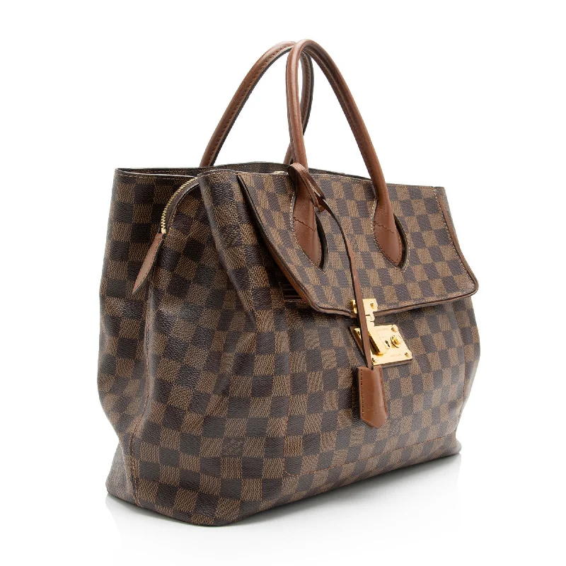 Ladies Louis Vuitton shoulder bags with a single - handle silhouetteLouis Vuitton Damier Ebene Ascot Satchel (wRUnhv)