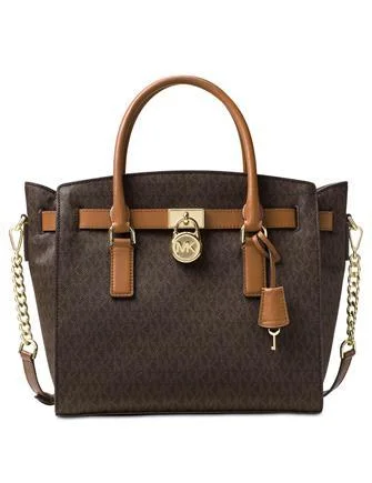 magnetic - snap Michael Michael Kors crossbody bags for easy accessMichael Michael Kors Signature Studio Hamilton Large East West Satchel