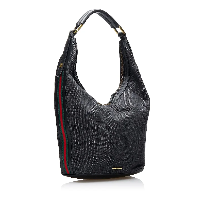 Gucci tote bags for women with a spacious interiorGucci Denim Web Hobo (SHG-wuzFkd)