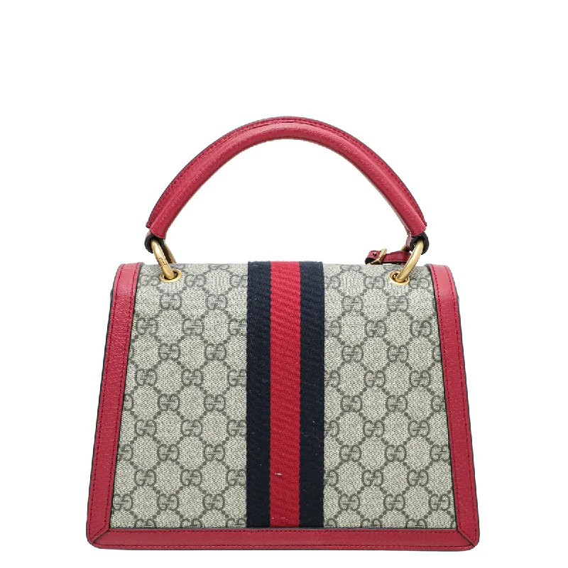 Gucci Marmont bags for women with quilted leather exteriorsGucci Tricolor Queen Margaret Top Handle Bag